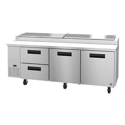 superior-equipment-supply - Hoshizaki - Hoshizaki Stainless Steel Pizza Prep Table 93" Wide With Four Drawers & One Solid Door
