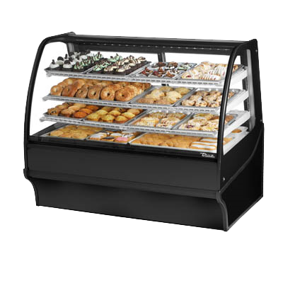 superior-equipment-supply - True Food Service Equipment - True Black Powder Coated  Non-Refrigerated Three Shelf Merchandiser 59"W