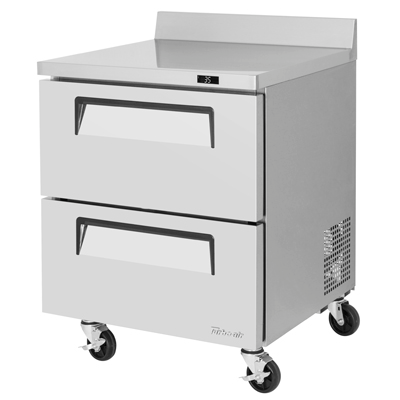 superior-equipment-supply - Turbo Air - Turbo Air 27.5" Wide Stainless Steel One-Section Worktop Refrigerator