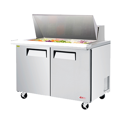 superior-equipment-supply - Turbo Air - Turbo Air 48.25" Wide Aluminium Two-Section Sandwich/Salad Mega Top Unit