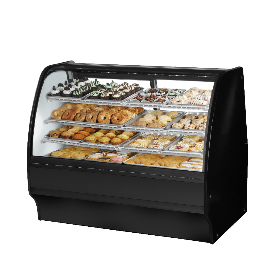 superior-equipment-supply - True Food Service Equipment - True Black Powder Coated Non-Refrigerated Glass Merchandiser 49"W