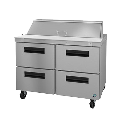 superior-equipment-supply - Hoshizaki - Hoshizaki Stainless Steel 48" Wide Two Section Reach In Refrigerated Sandwich Prep Unit With Four Cabinets