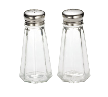 superior-equipment-supply - Tablecraft Products Co - Tablecraft Panel Glass Salt/Pepper Shaker 3 oz.