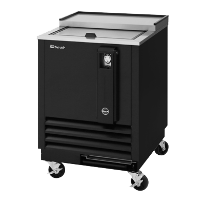 superior-equipment-supply - Turbo Air - Turbo Air Three Section Black Vinyl 25"W Bottle Cooler