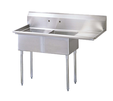 superior-equipment-supply - Turbo Air - Turbo Air 75" Wide Stainless Steel Two Compartment Sink