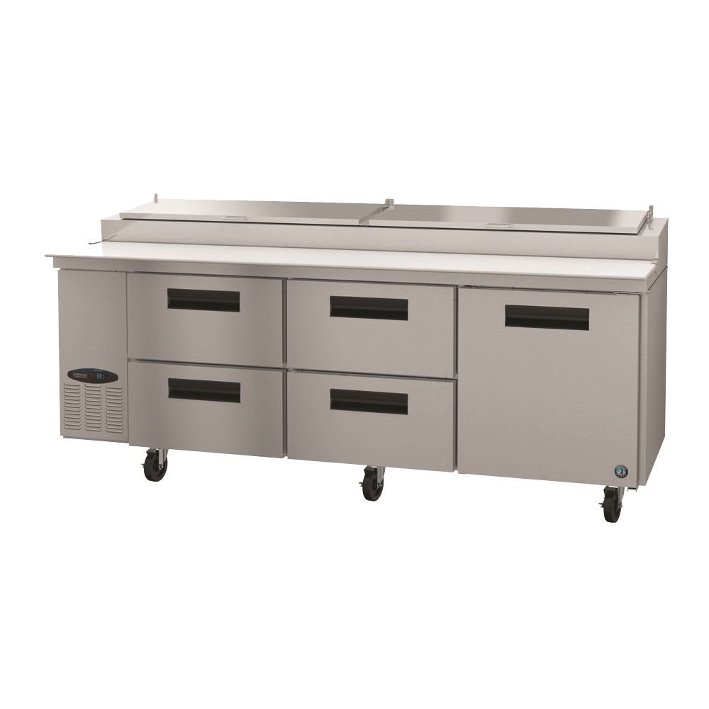 superior-equipment-supply - Hoshizaki - Hoshizaki Stainless Steel Three Section Four Drawer 93" Pizza Prep Table