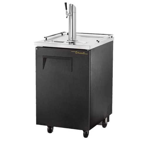 superior-equipment-supply - True Food Service Equipment - True Black Vinyl Exterior (1) Tap Dispenser (1) Keg Capacity Draft Beer Cooler 23.5"W