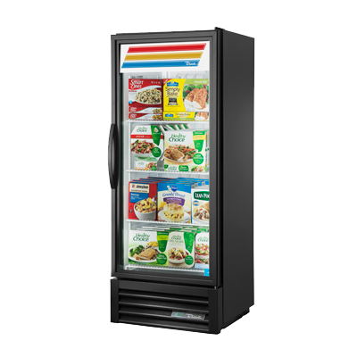 superior-equipment-supply - True Food Service Equipment - True Black Powder Coated One Section Freezer Merchandiser 25"W