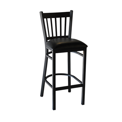 JMC Furniture Indoor Metal Frame Slat Back Bar Stool