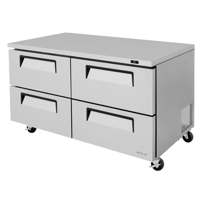 superior-equipment-supply - Turbo Air - Turbo Air 60.25" Wide Stainless Steel Two-Section Drawer Access Undercounter Refrigerator