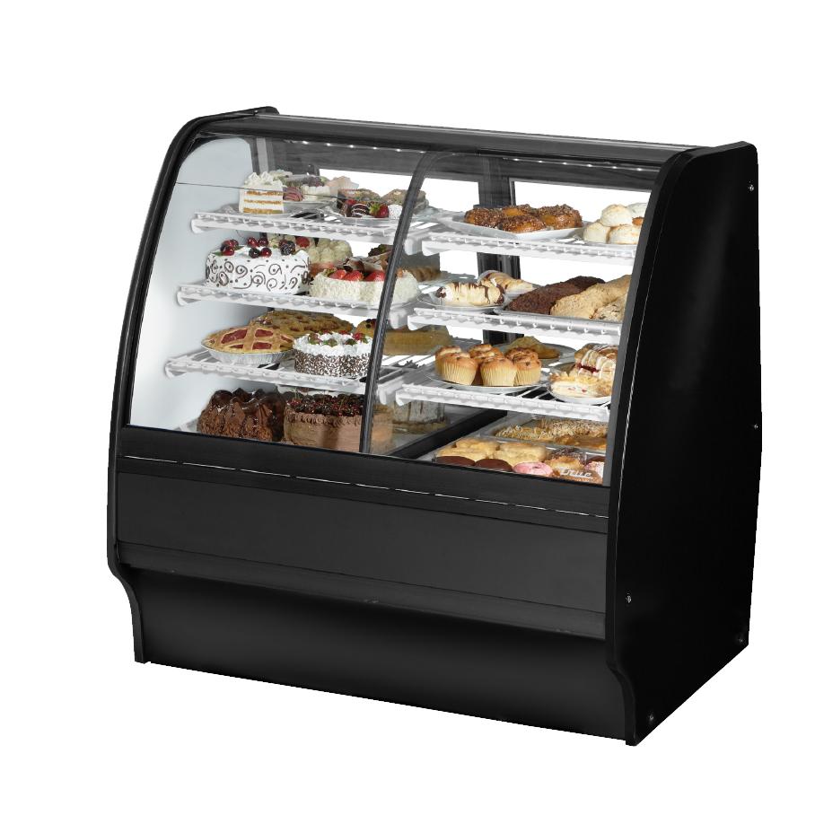 superior-equipment-supply - True Food Service Equipment - True Stainless Steel 48"W Dual Zone Glass Merchandiser With PVC Coated Wire Shelving