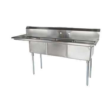 superior-equipment-supply - Turbo Air - Turbo Air 99" Wide Stainless Steel Three Compartment Sink