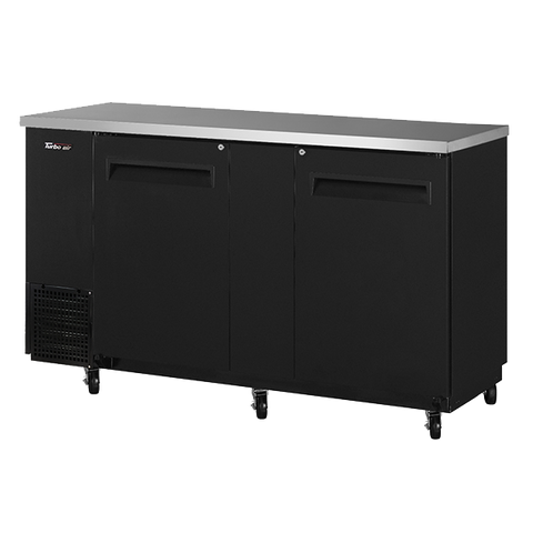 superior-equipment-supply - Turbo Air - Turbo Air Black Vinyl Coated Steel Two Section Narrow Back Bar Cooler