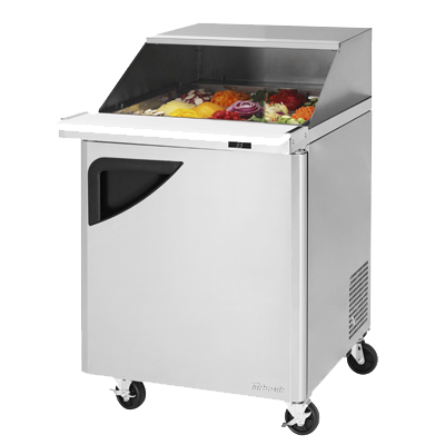 superior-equipment-supply - Turbo Air - Turbo Air 27.5" Wide Stainless Steel One-Section Sandwich/Salad Mega Top Unit With Slide Back Lid