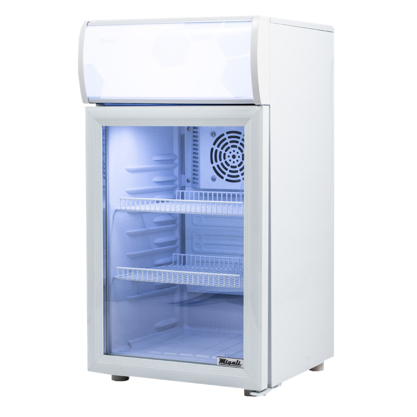 superior-equipment-supply - Migali - Migali  16.5"W White Powder Coated Steel One-Section Countertop Merchandiser