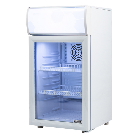 superior-equipment-supply - Migali - Migali  16.5"W White Powder Coated Steel One-Section Countertop Merchandiser