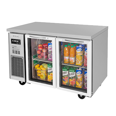 superior-equipment-supply - Turbo Air - Turbo Air Stainless Steel 47.25" Wide Two-Section Undercounter Refrigerator