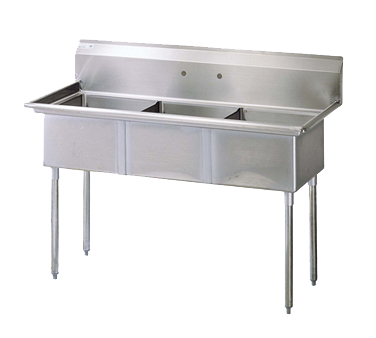 superior-equipment-supply - Turbo Air - Turbo Air 60" Wide Stainless Steel Three Compartment Sink