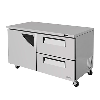 superior-equipment-supply - Turbo Air - Turbo Air 60.25" Wide Stainless Steel Two-Section Undercounter Refrigerator