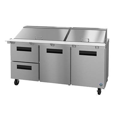 superior-equipment-supply - Hoshizaki - Hoshizaki Stainless Steel Three Section Two Drawer & Two Door 72" Sandwich Prep Unit