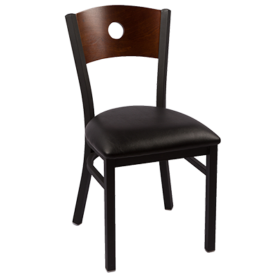 JMC Furniture Metal Clear Coat Finish Frame Indoor Vinyl Seat Chair