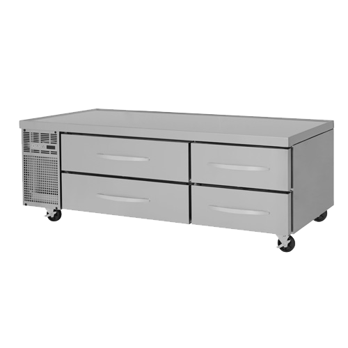 superior-equipment-supply - Turbo Air - Turbo Air Stainless Steel Two Section 72" Wide Freezer Chef Base