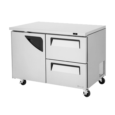 superior-equipment-supply - Turbo Air - Turbo Air 48.25" Wide Stainless Steel Two-Section Undercounter Refrigerator