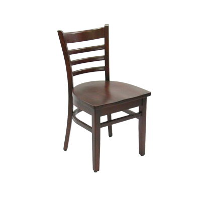 JMC Furniture Wood Ladder Back Saddle Seat Side Chair