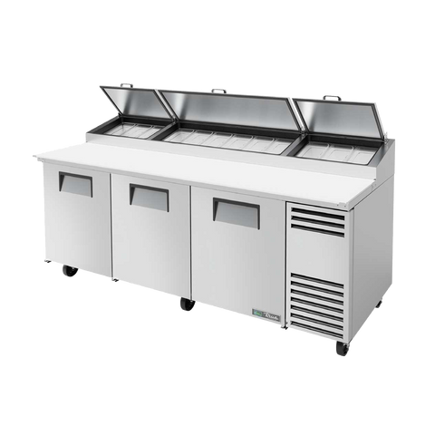 superior-equipment-supply - True Food Service Equipment - True Stainless Steel Three Section 93"W Pizza Prep Table