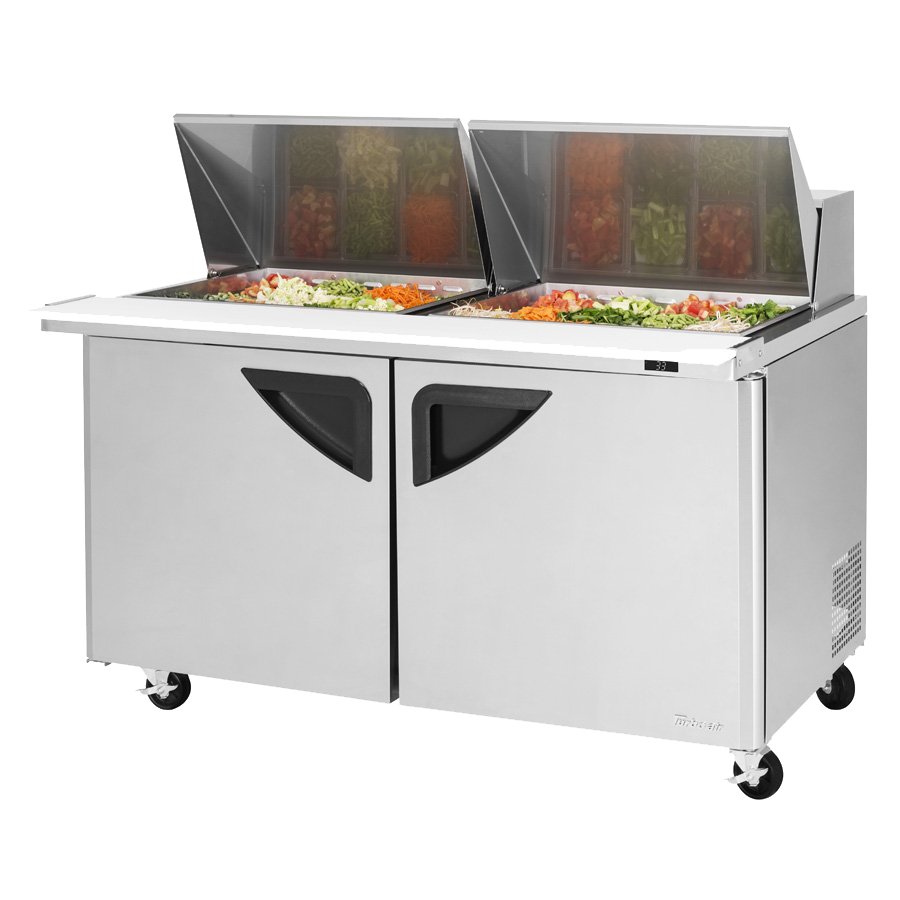 superior-equipment-supply - Turbo Air - Turbo Air 60.25" Wide Stainless Steel Two-Section Sandwich/Salad Mega Top Unit
