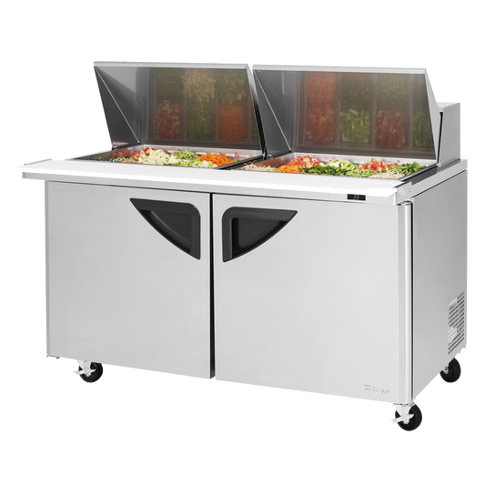 superior-equipment-supply - Turbo Air - Turbo Air 60.25" Wide Stainless Steel Two-Section Sandwich/Salad Mega Top Unit