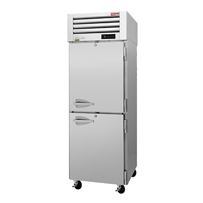 superior-equipment-supply - Turbo Air - Turbo Air 28.75" Wide Stainless Steel Four Front & Rear Solid Half Door Pass-Thru Refrigerator