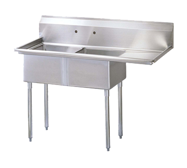 superior-equipment-supply - Turbo Air - Turbo Air 57" Wide Stainless Steel Two Compartment Sink