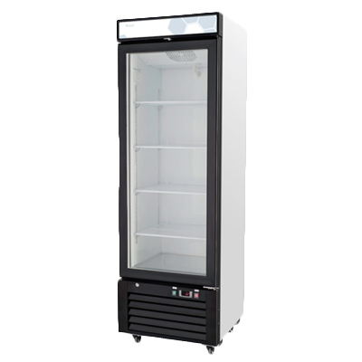 superior-equipment-supply - Migali - Migali 24.25"W White Powder Coated Steel One-Section Reach-In Refrigerator Merchand