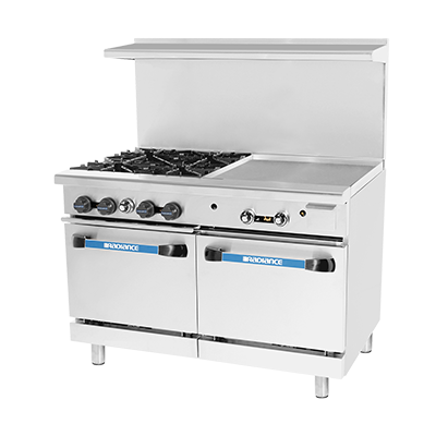 superior-equipment-supply - Turbo Air - Turbo Air 48" Wide Stainless Steel Gas Restaurant Range With 48" Griddle