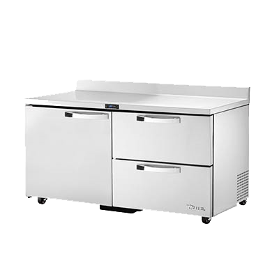 superior-equipment-supply - True Food Service Equipment - True Stainless Steel Two Section One Door Two Drawer ADA Compliant Work Top Refrigerator