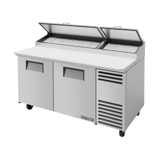 superior-equipment-supply - True Food Service Equipment - True Stainless Steel Two Section 67"W Pizza Prep Table