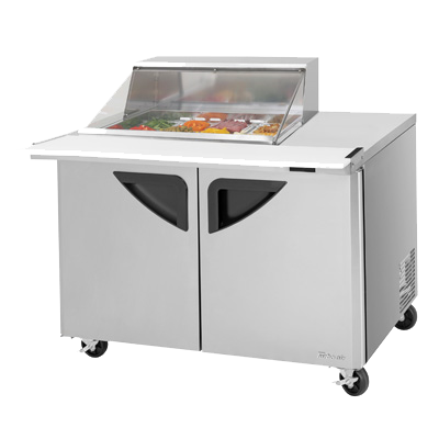 superior-equipment-supply - Turbo Air - Turbo Air 48" Wide Stainless Two-Section Sandwich/Salad Mega Top Unit