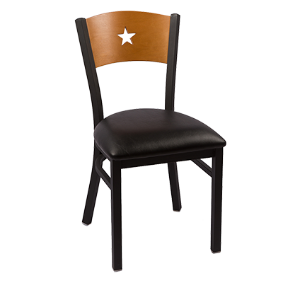 JMC Furniture Indoor Star Cutout Back Vinyl Seat Side Chair