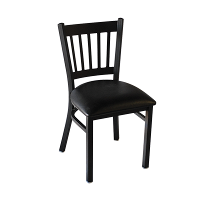 JMC Furniture Indoor Metal Frame Slat Back Side Chair