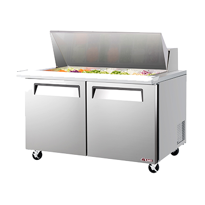 superior-equipment-supply - Turbo Air - Turbo Air 60" Wide Aluminium Two-Section Sandwich/Salad Mega Top Unit