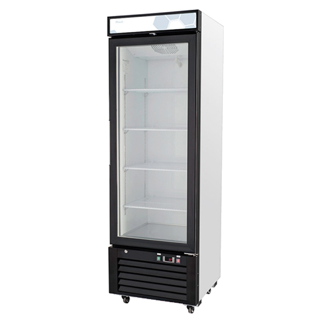 superior-equipment-supply - Migali - Migali 24.25"W White Powder Coated Steel One-Section Reach-In Refrigerator Merchandiser