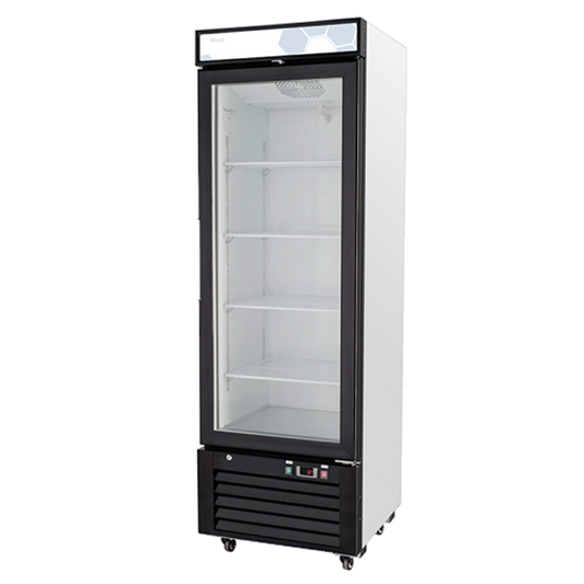 superior-equipment-supply - Migali - Migali 24.25"W White Powder Coated Steel One-Section Reach-In Refrigerator Merchandiser