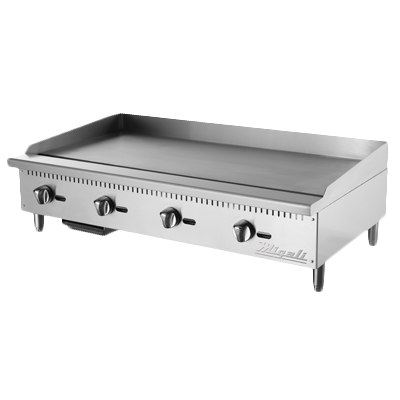 superior-equipment-supply - Migali - Migali 48"W Stainless Steel Four Burner Natural Gas Countertop Griddle