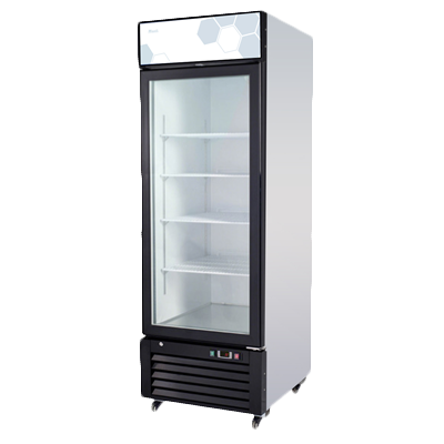 superior-equipment-supply - Migali - Migali 27"W White Powder Coated Steel One-Section Refrigerator Merchandiser