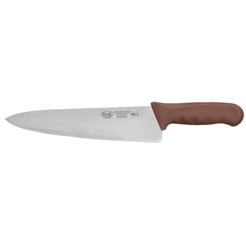 Chef's Knife Stamped 10" No-Stain German Steel Blade with Brown Polypropylene Handle