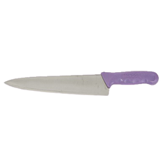 Chef's Knife Stamped Allergen Free 10" No-Stain German Steel Blade with Purple Polypropylene Handle