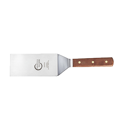 superior-equipment-supply - Mercer Tool - Mercer Culinary Japanese Stainless Steel 6" x 3" Blade Praxis Square Edge Turner With Rosewood Handle