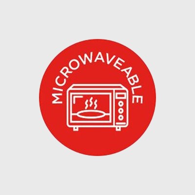Prepared Meals Label Microwaveable Icon - 1,000/Roll