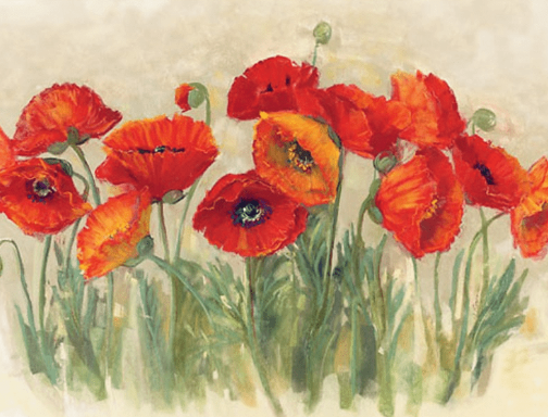 Magic Slice Vibrant Poppies Cutting Mat 12 x 15